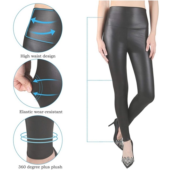 SOLD | Faux Leather High Waist Leggings - Picture 3 of 6